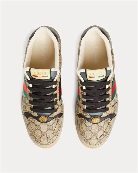 damaged gucci sneakers|Gucci screener low top sneakers.